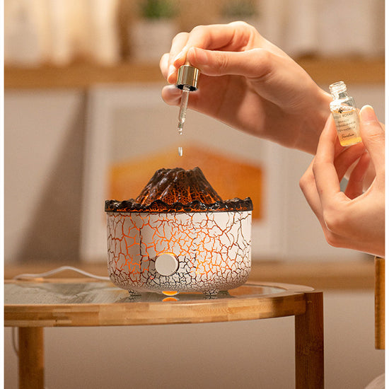 New Creative Volcano Humidifier Aromatherapy Machine Spray Jellyfish Air Flame Humidifier Diffuser